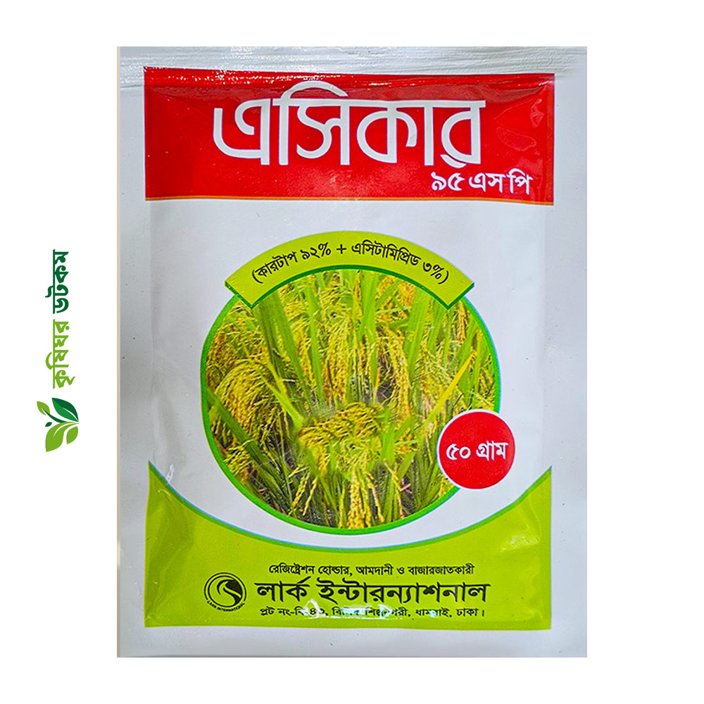 এসিকার ৯৫ এসপি (কার্টাপ ৯২% + এ্যাসিটাপ্রিমিড ৩%) কীটনাশক Acecar 95 SP Cartap + Acetamiprid Insecticide